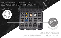 MC-CASES® Custodia per orologi Custodia da trasporto per un massimo di 14 orologi - Impermeabile -